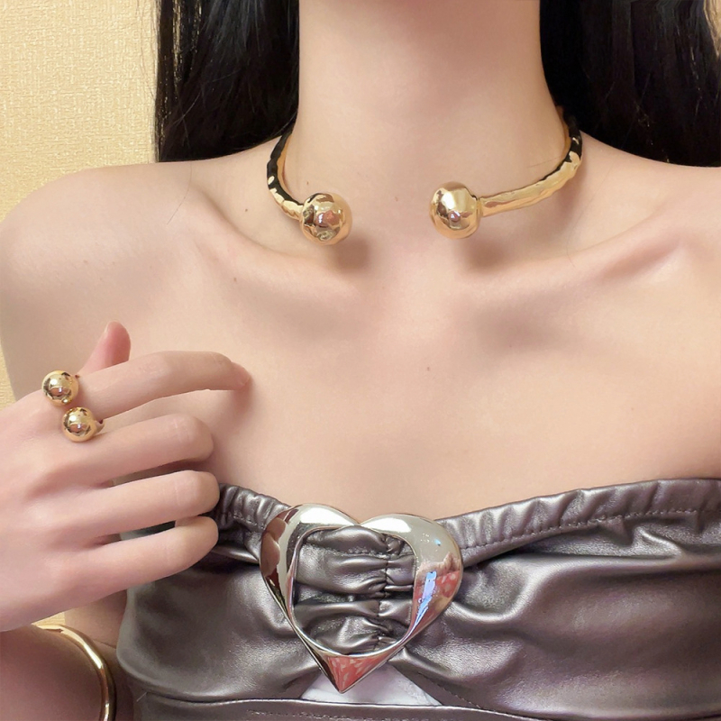 Náhrdelnik golij od legure s lancem za ključnicu, geometrijski dizajn, jednodijelni sloj, za žene