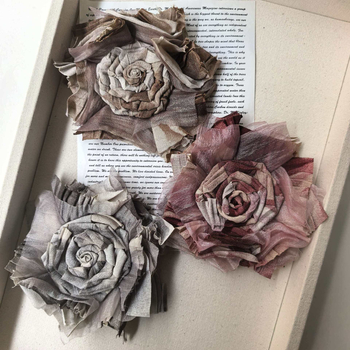 DIY ékszer kiegészítő – textil rózsa corsage, kézzel készített, Rococo stílus, művészi Vintage, márka Embroidery rhyme, 2025 tavasz