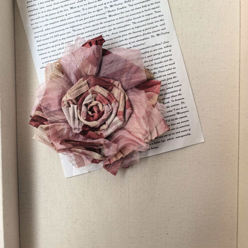 DIY ékszer kiegészítő – textil rózsa corsage, kézzel készített, Rococo stílus, művészi Vintage, márka Embroidery rhyme, 2025 tavasz