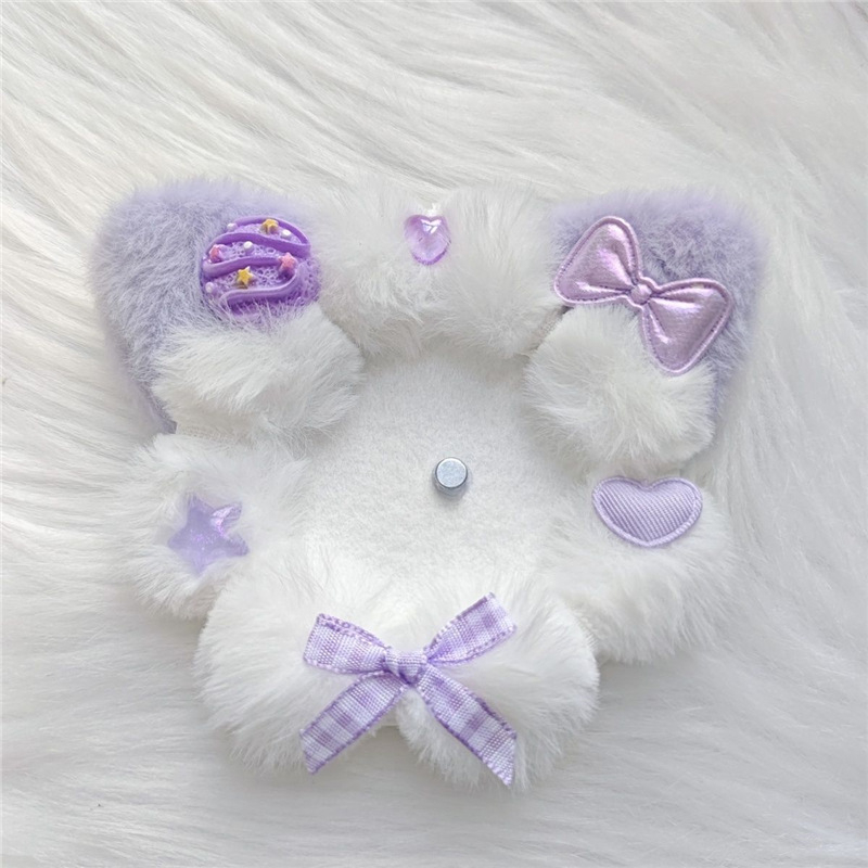 Macskafül fülbevaló – Bodhi anyag, nyomtatott, DIY márka, őszi-téli kollekció, friss és édes stílus, 2025 tavaszán bemutatva