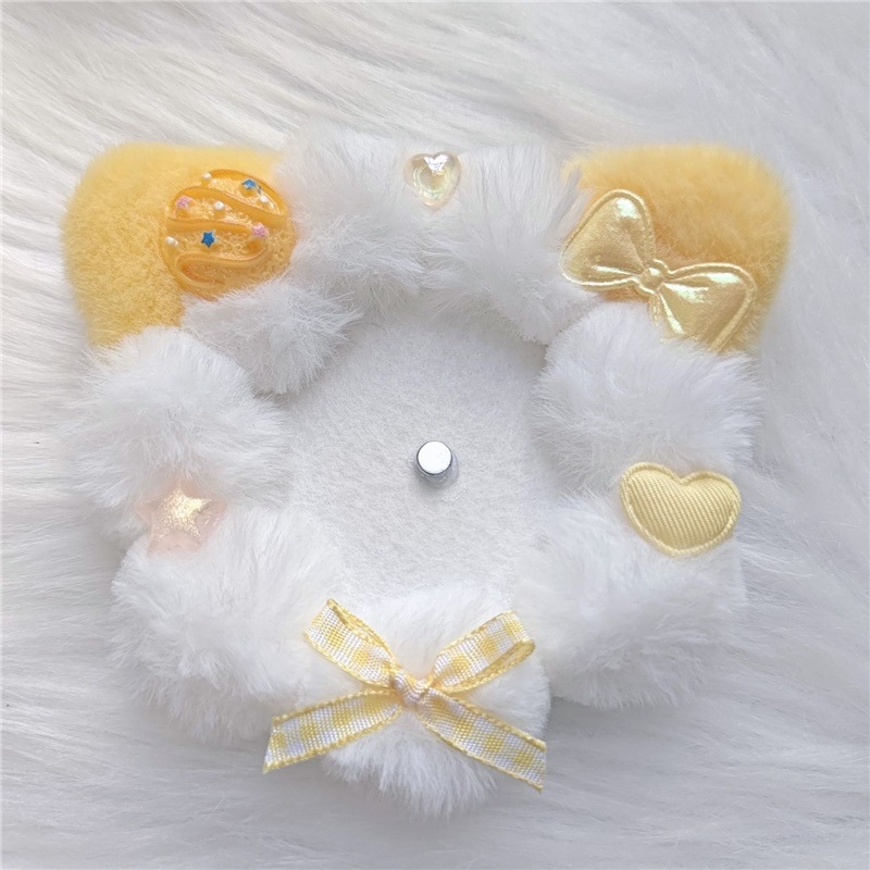 Macskafül fülbevaló – Bodhi anyag, nyomtatott, DIY márka, őszi-téli kollekció, friss és édes stílus, 2025 tavaszán bemutatva