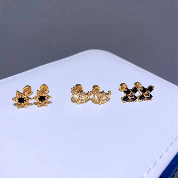 Naušnice – zvjezdastog oblika, s dijamantima, od titan čelika