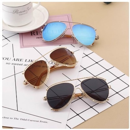 Gyerek napszemüveg UV400, PC lencsék, keret tri-metál és rézötvözet, különleges tükrös dizájn, 2024 tavasz