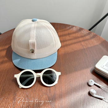 Gyerekeknek szánt baseball sapka nyárra, széles karimával, poliészter-pamut keverék, 6–12 hónaptól 4 éves korig