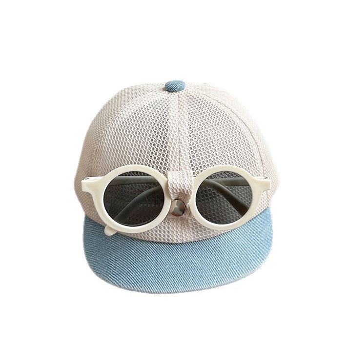 Gyerekeknek szánt baseball sapka nyárra, széles karimával, poliészter-pamut keverék, 6–12 hónaptól 4 éves korig