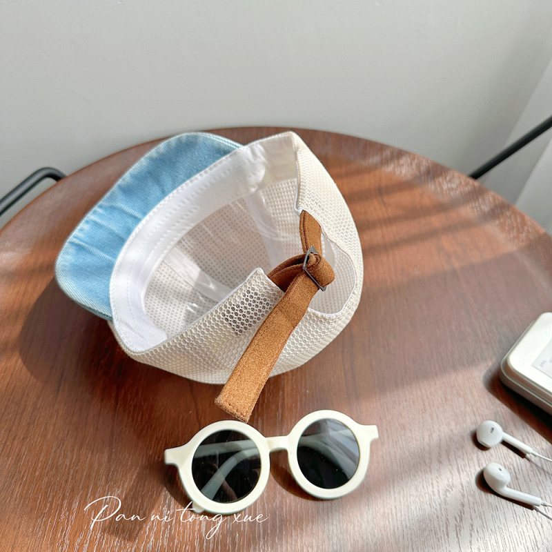 Gyerekeknek szánt baseball sapka nyárra, széles karimával, poliészter-pamut keverék, 6–12 hónaptól 4 éves korig