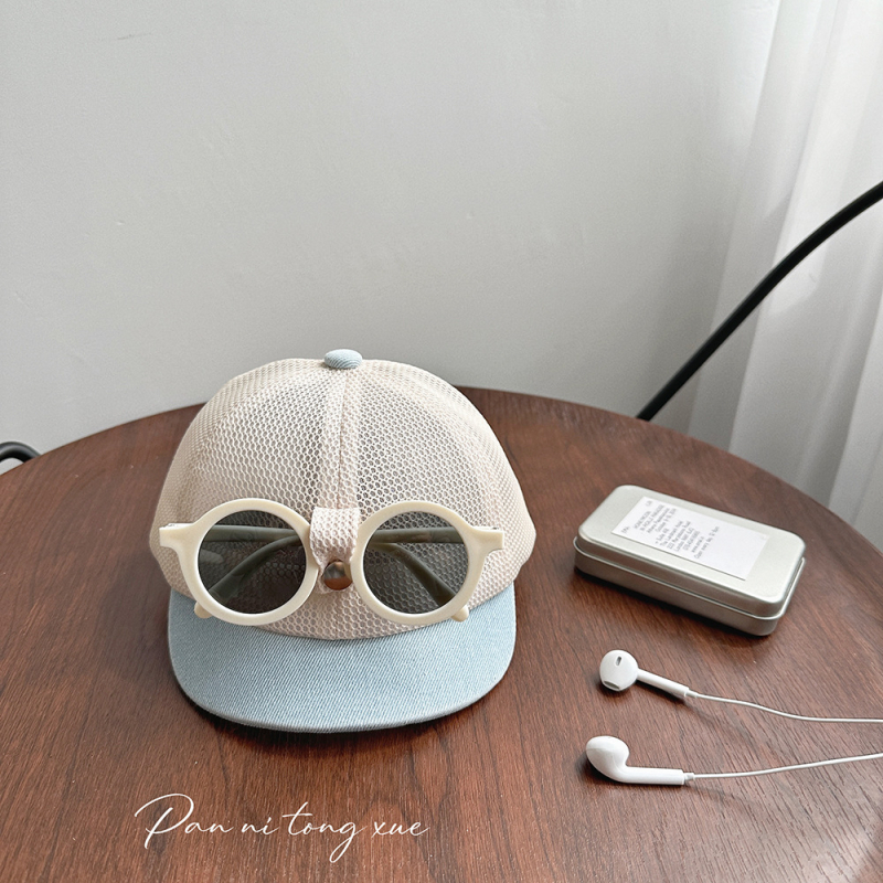 Gyerekeknek szánt baseball sapka nyárra, széles karimával, poliészter-pamut keverék, 6–12 hónaptól 4 éves korig