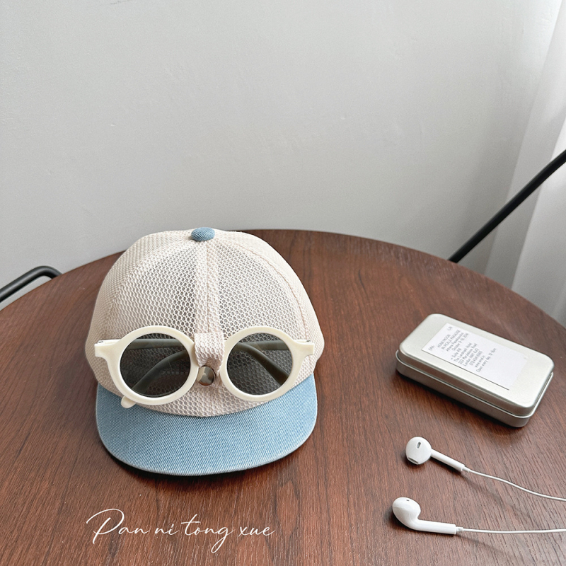 Gyerekeknek szánt baseball sapka nyárra, széles karimával, poliészter-pamut keverék, 6–12 hónaptól 4 éves korig