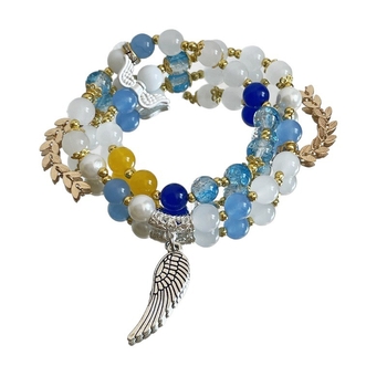 Narukvica od umjetnog kristala, ručno izrađena, Ster brend, unisex, nišni stil, ljetno izdanje 2025