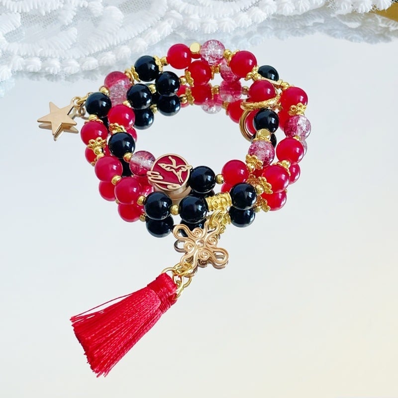 Narukvica od umjetnog kristala, ručno izrađena, Ster brend, unisex, nišni stil, ljetno izdanje 2025