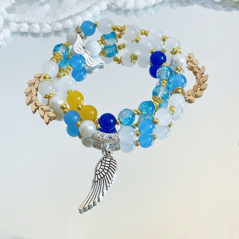 Narukvica od umjetnog kristala, ručno izrađena, Ster brend, unisex, nišni stil, ljetno izdanje 2025