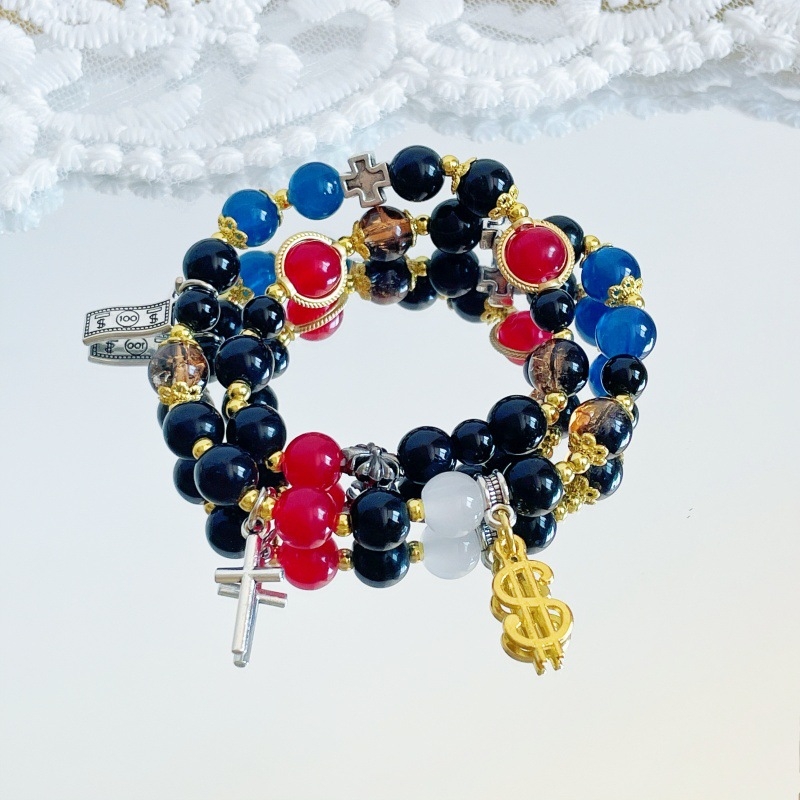 Narukvica od umjetnog kristala, ručno izrađena, Ster brend, unisex, nišni stil, ljetno izdanje 2025