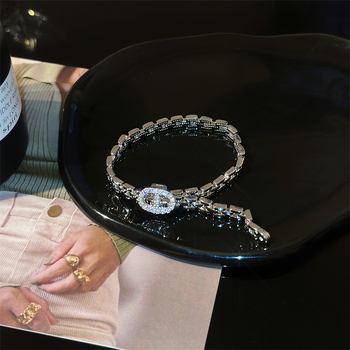 Piaoting narukvica s pozlaćenim premazom i cirkonima za žene, komad nakita za ruku, stil Sweet Cool Wind