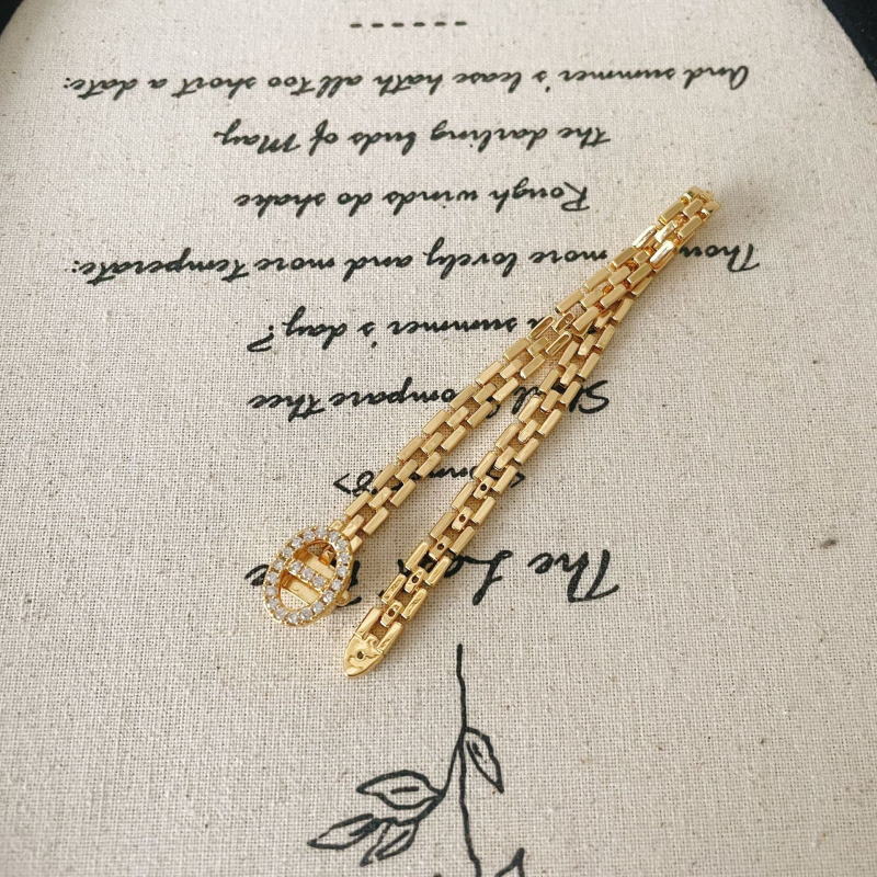 Piaoting narukvica s pozlaćenim premazom i cirkonima za žene, komad nakita za ruku, stil Sweet Cool Wind