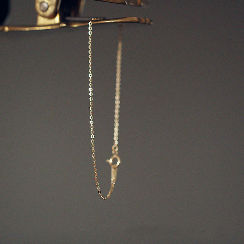 Narukvica od srebra 925 za žene, korejskog stila, geometrijski jednostruki lanac, elektroplatirano