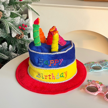 Rođendanska kapa za zabavu — platno, ručno šivana, rekvizit za kostim i maskiranje