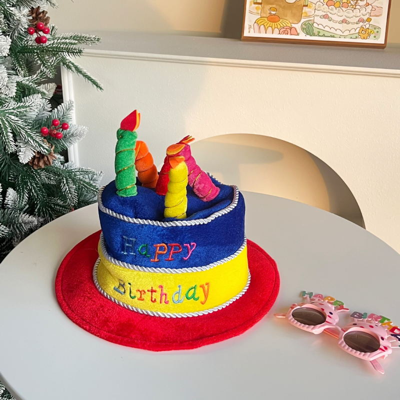 Rođendanska kapa za zabavu — platno, ručno šivana, rekvizit za kostim i maskiranje