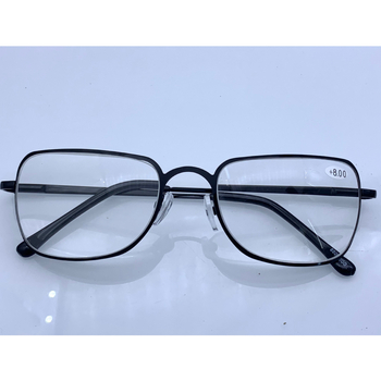 Γυαλιά ανάγνωσης με μεταλλικό σκελετό, τετράγωνος σκελετός, πλήρης σκελετός, φακοί ρητίνης, Φθινόπωρο 2024