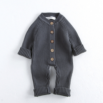 Korejskog stila bebi overál od pletene pamuka, dugi rukavi.