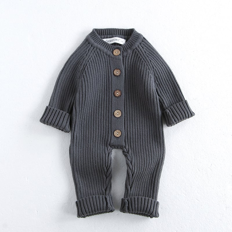 Korejskog stila bebi overál od pletene pamuka, dugi rukavi.