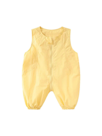 Dječji jumpsuit s karikaturnim printom, pamuk 81–90%, kratkih rukava, unisex.