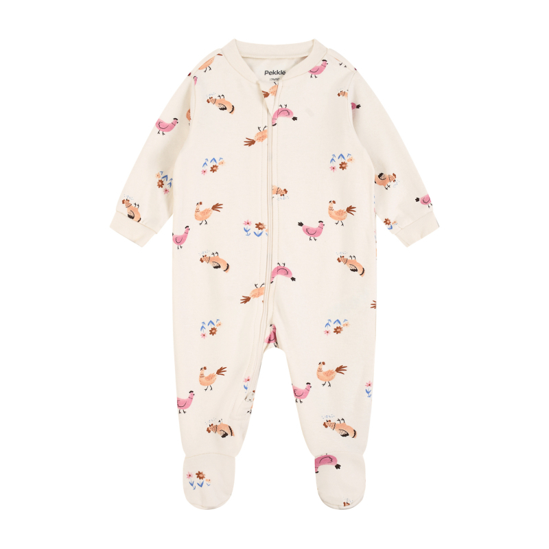 Kombinezon za bebe s dvostrukim zatvaračem, organski pamuk, dugi rukavi, bez kapuljače, za novorođenčad