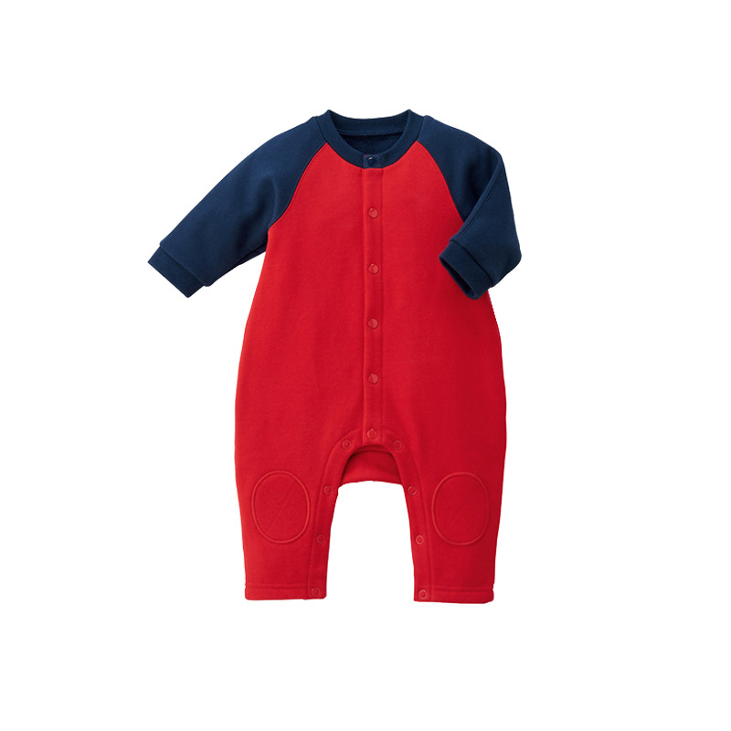 Salopetă unisex din bumbac cu mâneci lungi și imprimeu cu litere, 95% bumbac, închidere frontală simplă, stil japonez-coreean