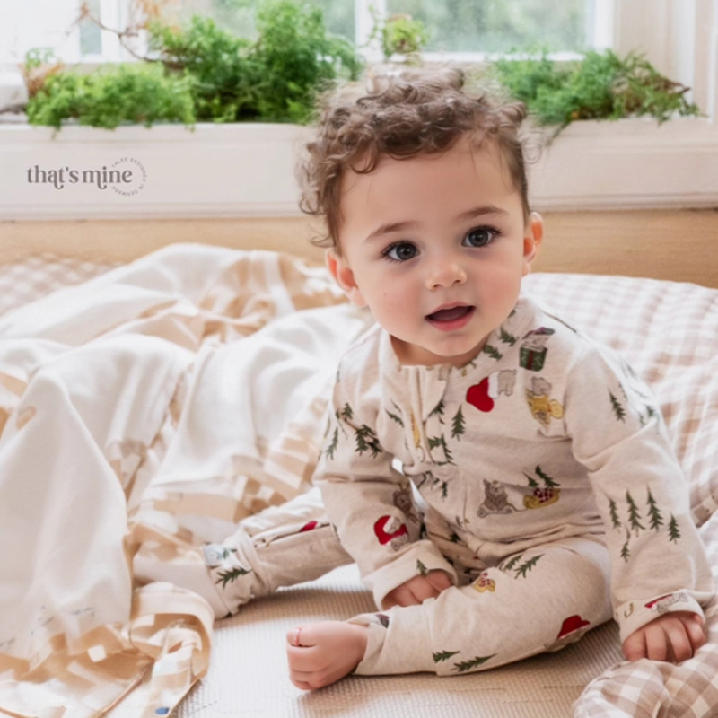 Dječji jednodijelni kombinezon s dugim rukavima, 100% organski pamuk, zatvarač, unisex, za dob 1–3 godine