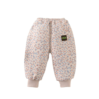 Dječje zimske hlače — trostruki sloj pamuka s flisom, 93% pamuka, srednji pojas s elastičnim pojasom, otvoreni prepona