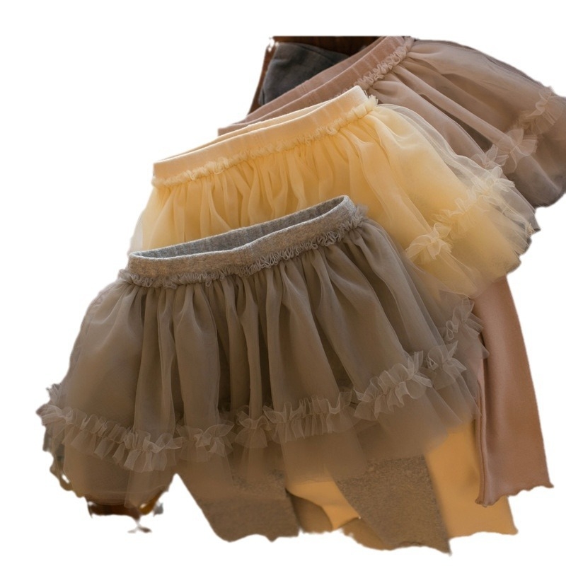 Dječje hlače culottes u K-stilu, 95% pamuk, srednje visina struka, elastični pojas, mekani dodir, jedne boje, za uzrast 1–3 godine, proljeće i jesen