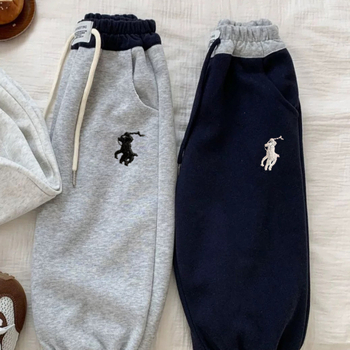 Dječje hlače casual stila, 100% pamuk, srednje visok pojas, uzorak s slovima