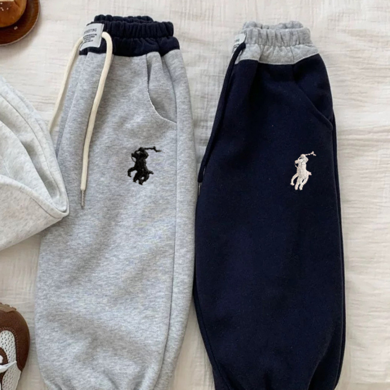 Dječje hlače casual stila, 100% pamuk, srednje visok pojas, uzorak s slovima