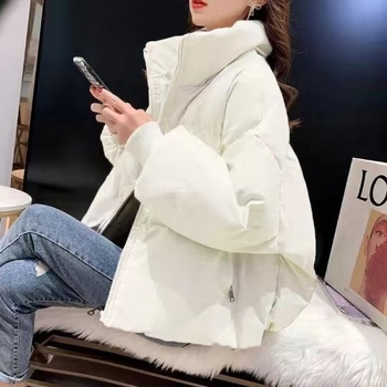 Kratka pamučna jakna s polo ovratnikom; Chenille tkanina; punilo od svile-pamuka; glavni materijal elastan; ultra kratka duljina (≤40 cm)