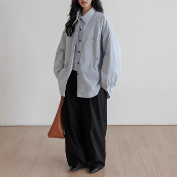 Pamukasti podstavljeni kaput s polo ovratnikom, srednja debljina, poliester tkanina, dugi rukavi, labav kroj