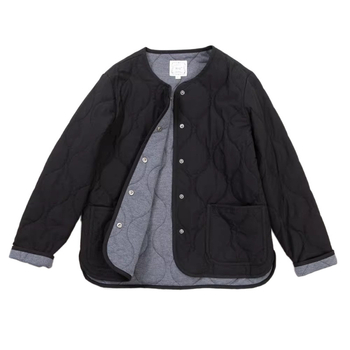 Pamukom punjena jakna s okruglim ovratnikom, dugi rukavi, ultra-tanka, jednodjelno kopčanje, zimska 2025, gradski stil