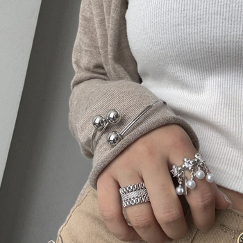 Prsten od pozlaćenog bakra; geometrijski oblik; elektroplatiranje; unisex; chic stil