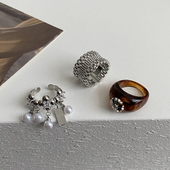 Prsten od pozlaćenog bakra; geometrijski oblik; elektroplatiranje; unisex; chic stil