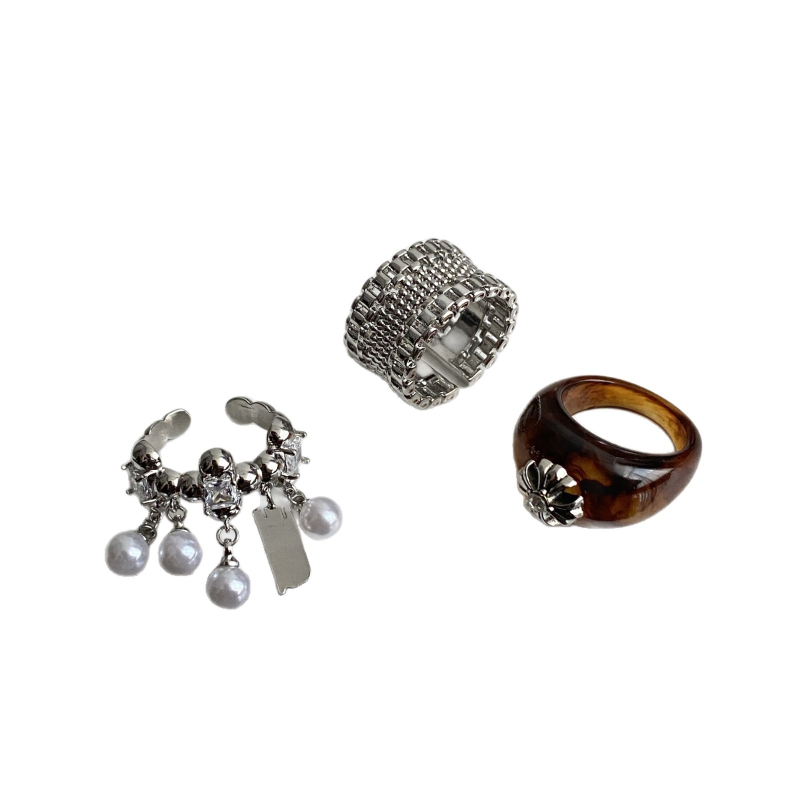 Prsten od pozlaćenog bakra; geometrijski oblik; elektroplatiranje; unisex; chic stil