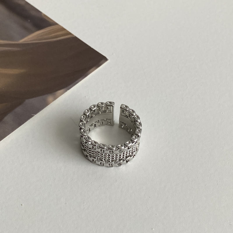 Prsten od pozlaćenog bakra; geometrijski oblik; elektroplatiranje; unisex; chic stil