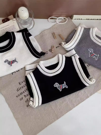 Dječji džemper-vest bez rukava s karikaturama životinja, pamuk 95%, okrugli ovratnik, pulover, ležerni stil