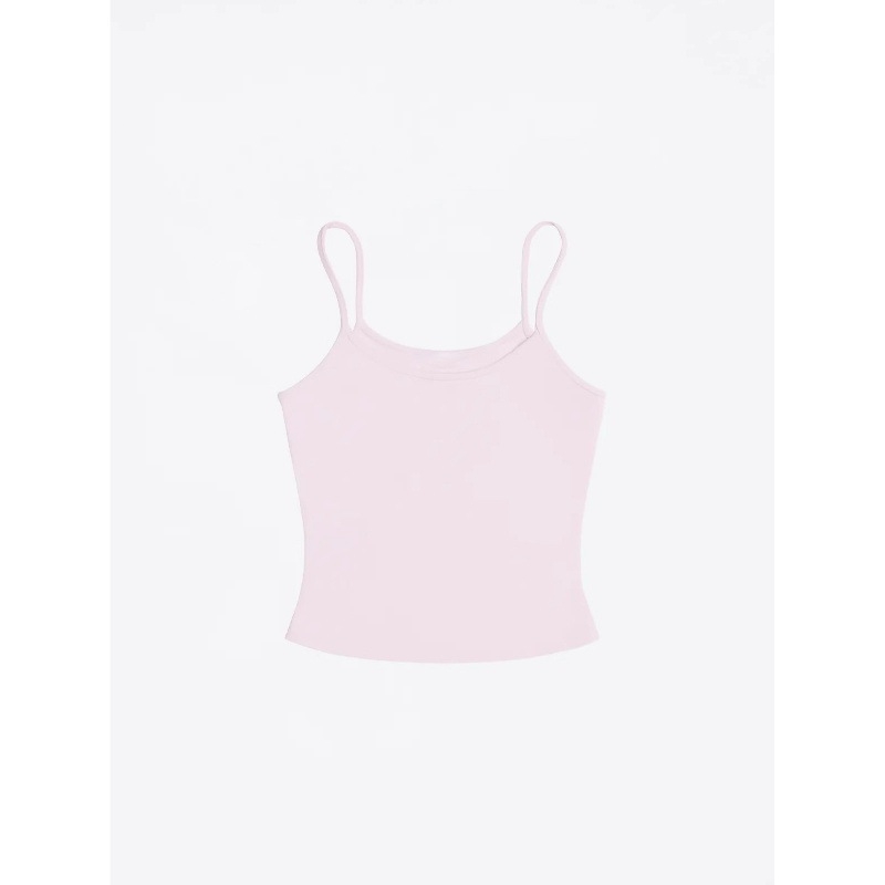 Damski top bez rukava s tankim naramenicama, uski kroj, vrlo kratka duljina (≤40 cm), materijal Nylon/Spandex (70–80% Nylon, <30% Spandex)