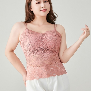 Kamisolė su V iškirpte, nėriniai ir siuvinėjimas, nailono audinys, vidutinio ilgio