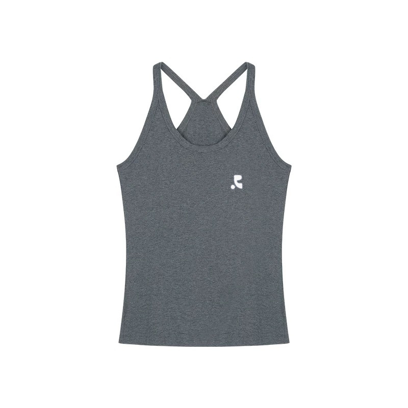 Halter cami top su RR spauda, 95% medvilnė, Slim fit, Casual stilius