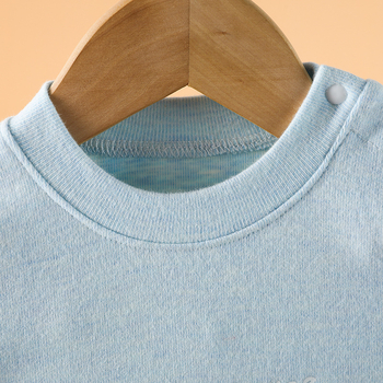 Bērnu bezšuvju kokvilnas rudens tops ar apaļu kaklu, bez kapuces, 95% kokvilna, vecums 1–3 gadi