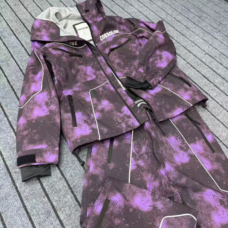 Ski kombinezon iz serije Starry Sky – unisex, potpuno šivan, vodootporan 15000, otporan na vjetar, prozračan, tkanina: mješavina kemijskih vlakana, za zimske sportove