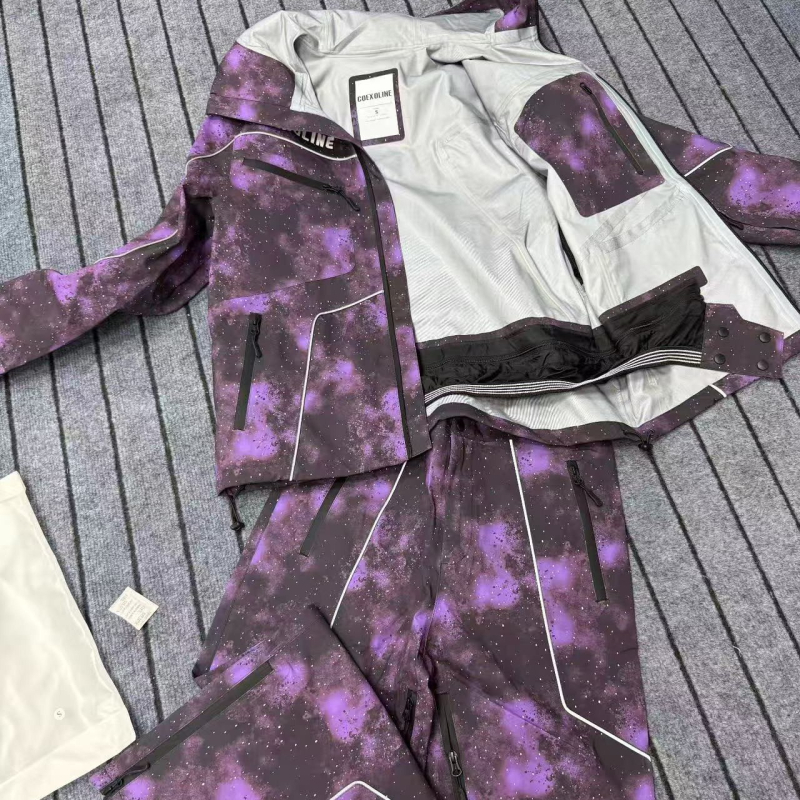 Ski kombinezon iz serije Starry Sky – unisex, potpuno šivan, vodootporan 15000, otporan na vjetar, prozračan, tkanina: mješavina kemijskih vlakana, za zimske sportove