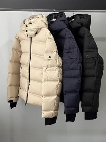 Jakna od perja, gusta izolacija, stojeći ovratnik, zatvarač, sadržaj perja 81–85%, punjenje 351–400 g