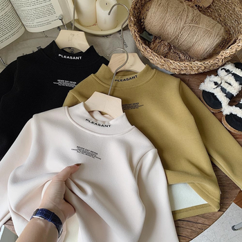 Dječje flis-termo T majica s visokim ovratnikom, korejskog stila, unisex, za djecu 8+ godina