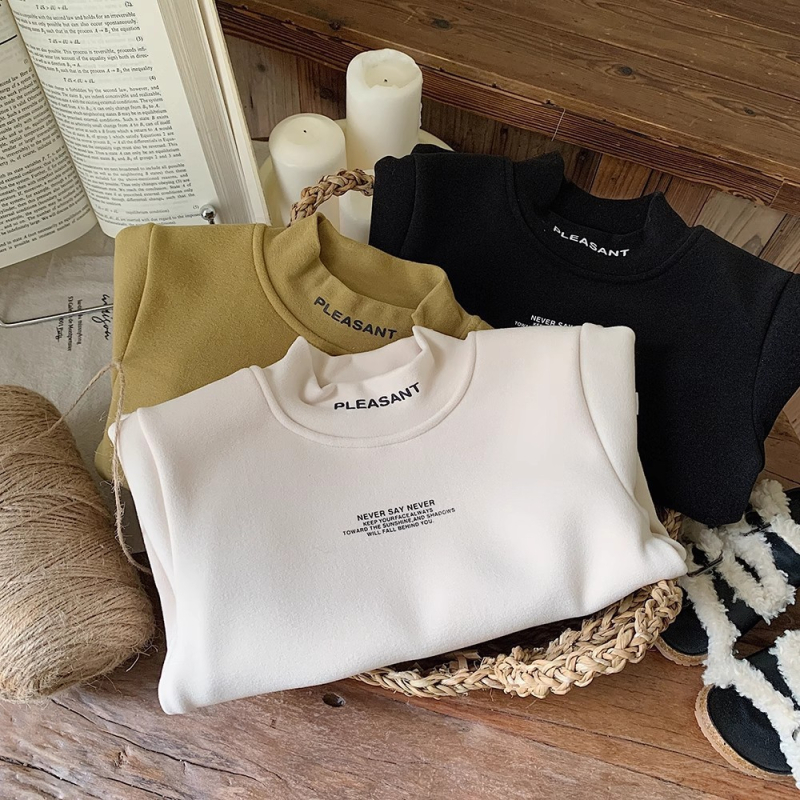 Dječje flis-termo T majica s visokim ovratnikom, korejskog stila, unisex, za djecu 8+ godina