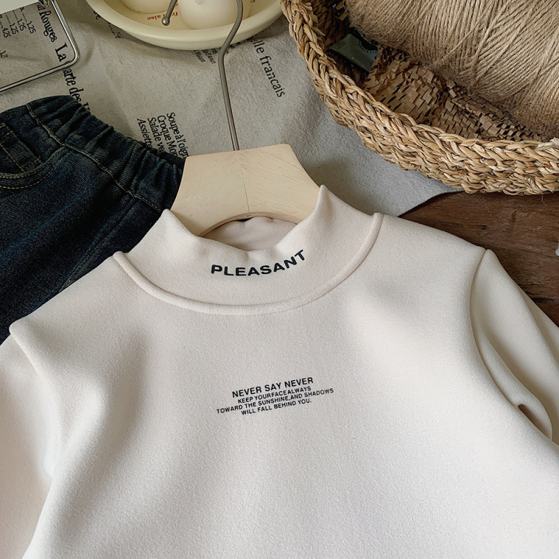 Dječje flis-termo T majica s visokim ovratnikom, korejskog stila, unisex, za djecu 8+ godina